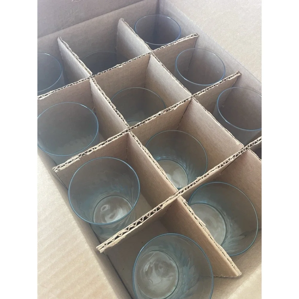 Vintage‎ Mirage Bermuda Blue Glassware Set 24 Pc Coastal Mid Century Barware